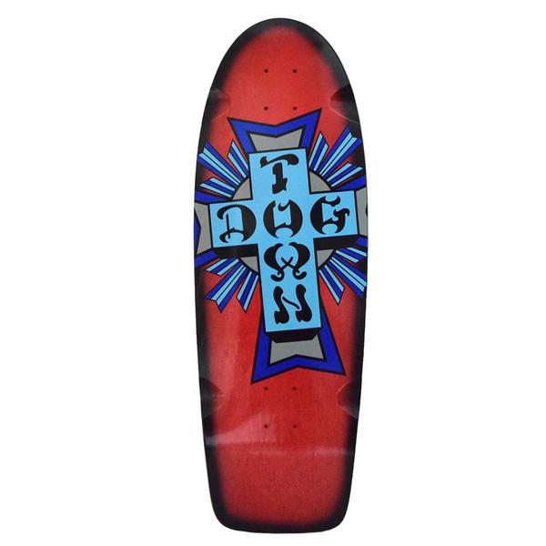 Dogtown Skateboards Cross Logo Classic Deck 10" X 30" Red / Black Fade